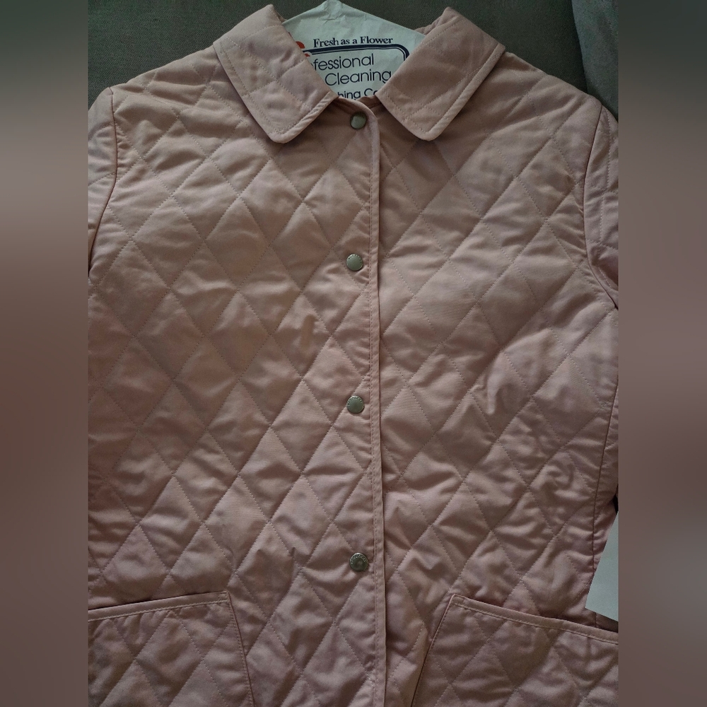 Burberry Quilted Cotton Jacket pink women's size medium